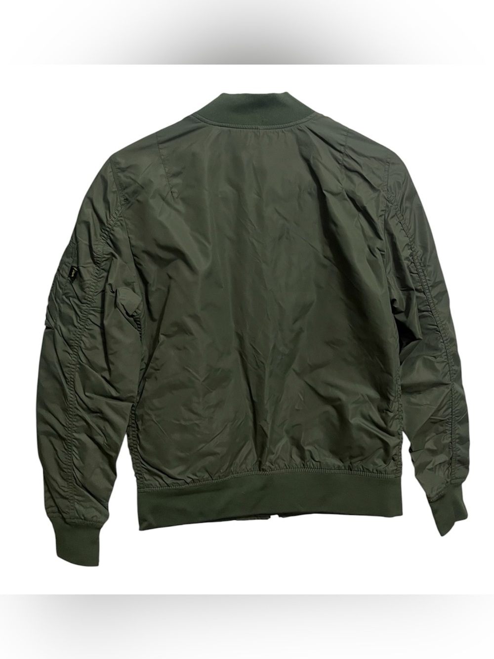 Alpha Industries Men's MA-1 Flight Bomber Jacket - Olive Green - Picture 2 of 4
